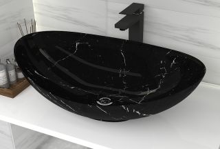 Раковина-чаша Stella Polar Орион 58см чёрный мрамор SP-00001055